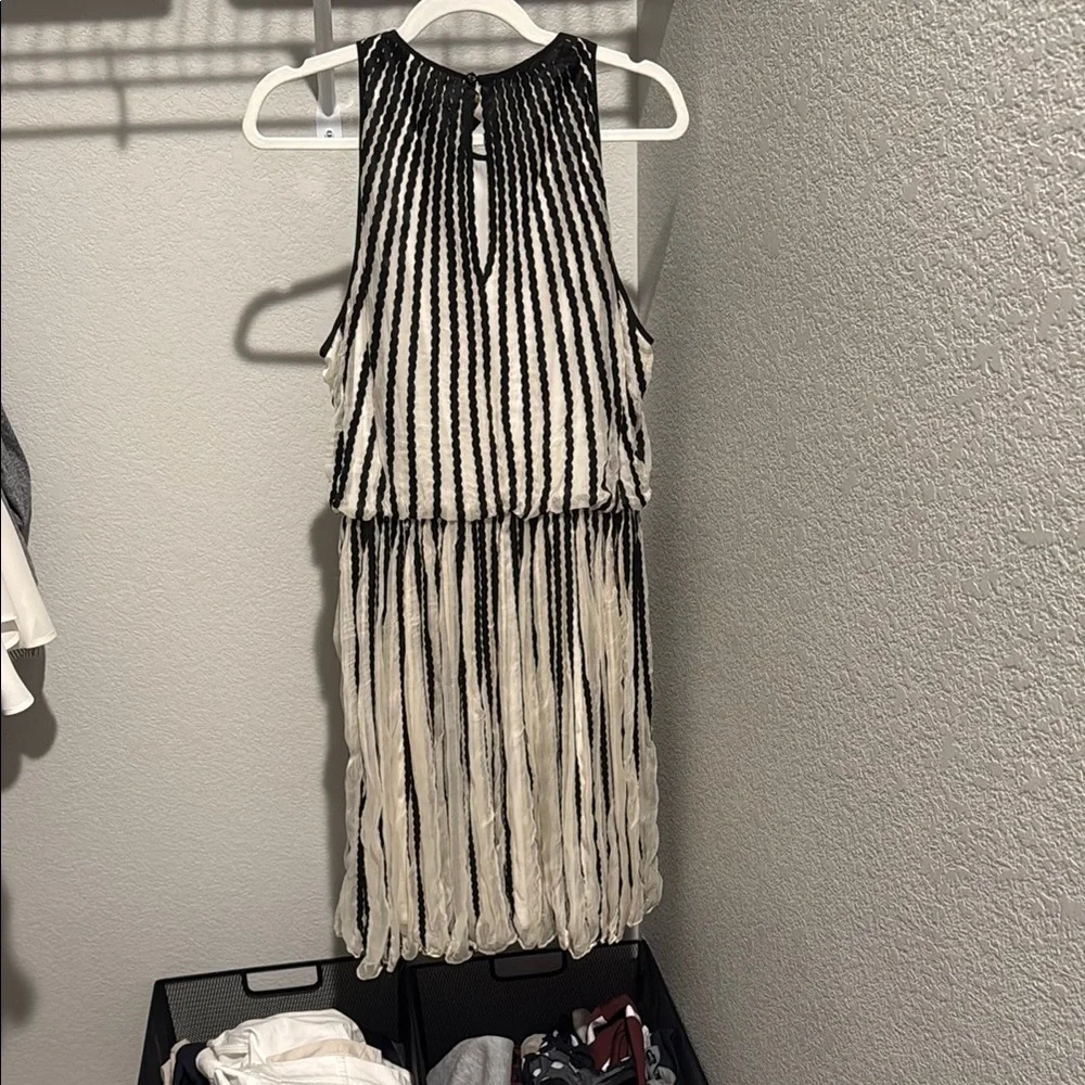 Anthropologie Black and White Halter Mini Sundress - Picture 3 of 3